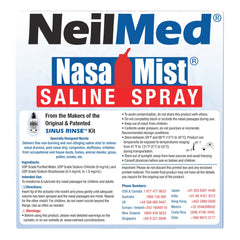 NasaMist Isotonic Saline Spray. Soothe, Moisturize and Cleanse using specially designed tip. 177mL Pack of 3
