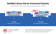 NeilMed Sinus Rinse Kit Combo Pack - 2 Sinus Rinse Bottles & 100 Premixed Packets for Nasal Allergies & Daily Hygiene pH Balanced Saline Solution for Sinus Pressure Relief Value Pack