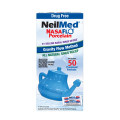 NasaFlo Neti Pot Porcelain with 50 Packets