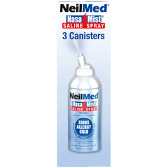 NasaMist Isotonic Saline Spray. Soothe, Moisturize and Cleanse using specially designed tip. 177mL Pack of 3