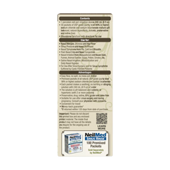 NasaFlo 8oz Porcelain Neti Pot with 30 Premixed Packets