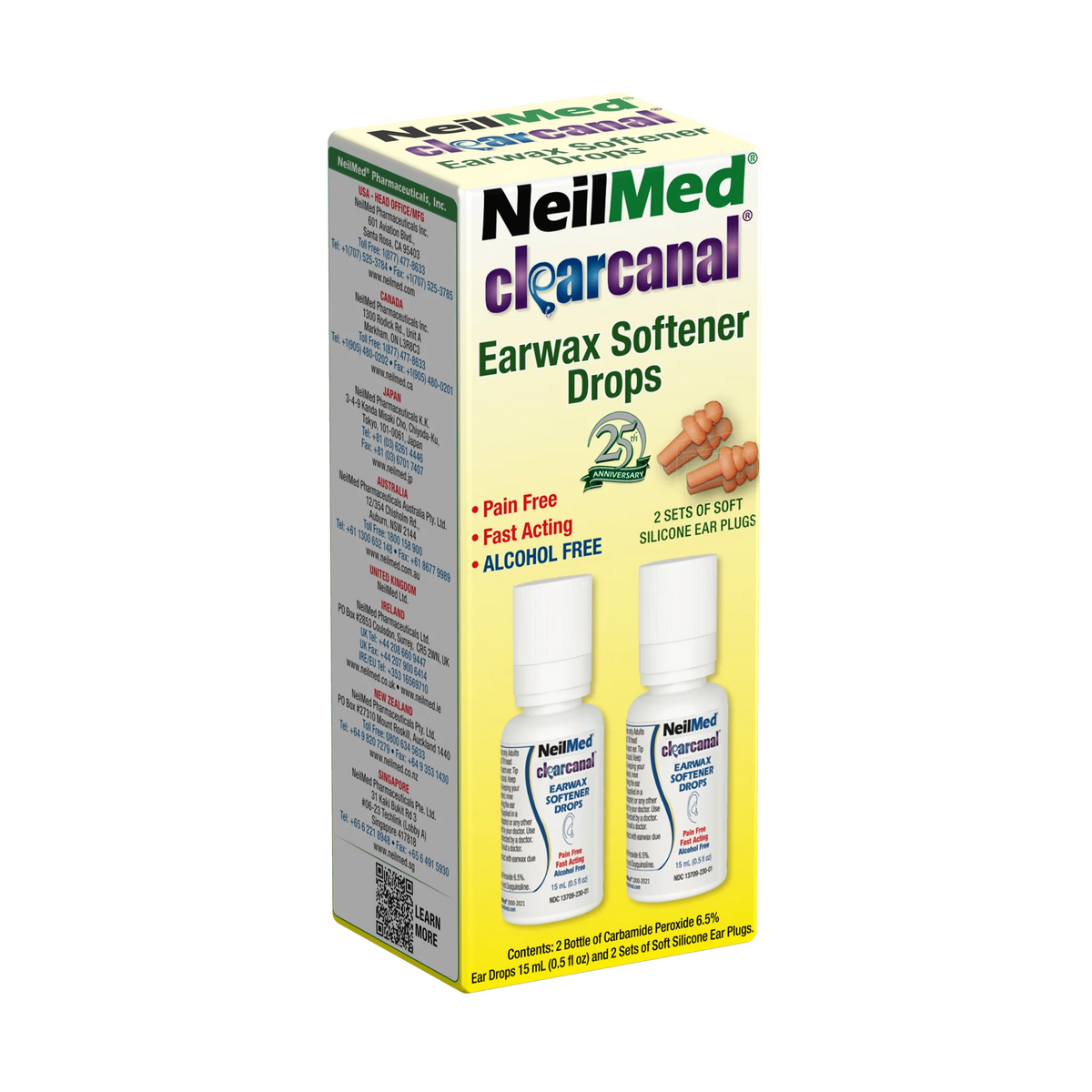 ClearCanal Earwax Softener Drops 2 Pack