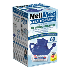 NasaFlo Neti Pot with 60 Packets